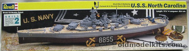Revell 1/570 USS North Carolina BB-55, 5102 plastic model kit